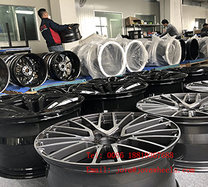 Forged car wheels in our factory