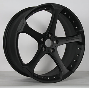 5 spoke black rims concave wheels made in JOVAWHEELS