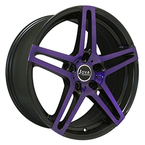 black and purple rims