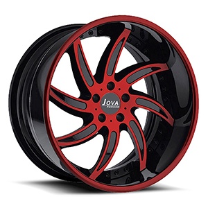 black & red rims two piece