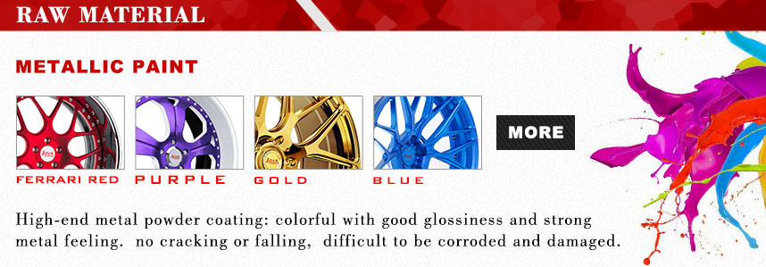 personalized metallic paints in rims tires