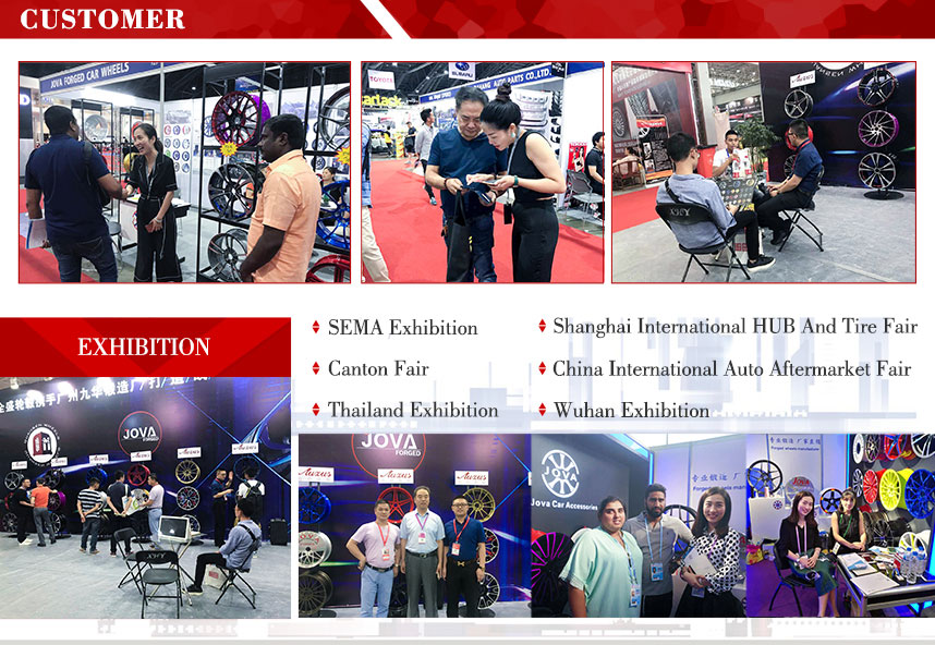 monoblock forged wheels exhibition and customers