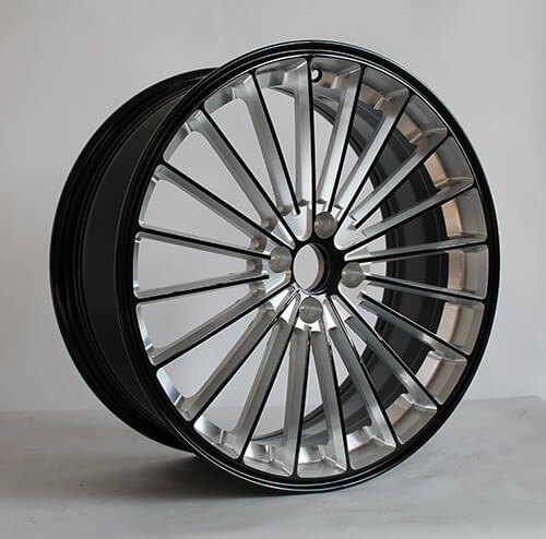 black forged rims milling spoke