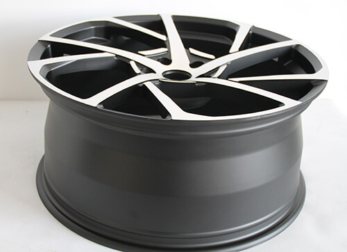 black aftermarket auto wheels
