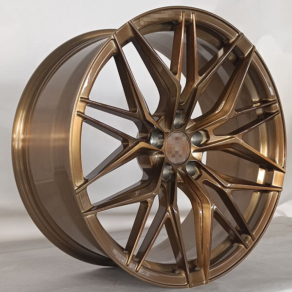 brushed coffee gold wheels