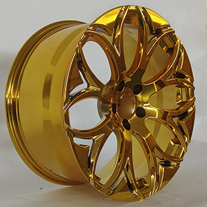 gold and chrome rims