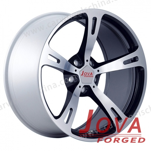 Silver rims forged concave wheels 5 spoke
