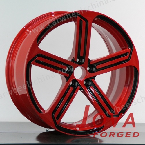 Red rims with black lip 20 inch forged