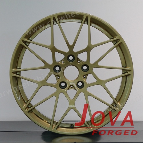 White and gold rims forged gold spoke