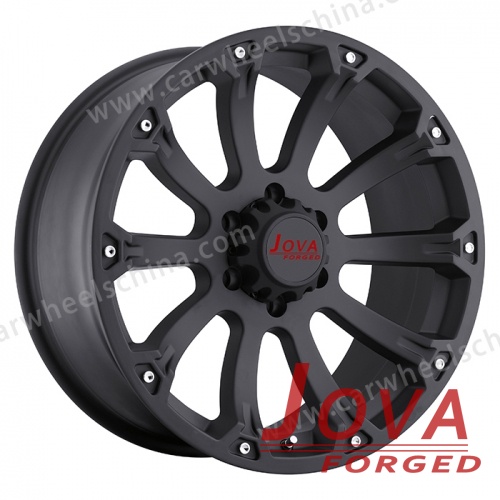 Matte black rims forged wheels with decorative nail