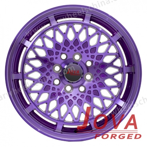 Purple car wheels 4 hole spoke rims