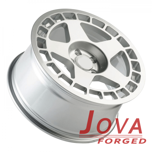 Custom silver staggered wheels 5 spoke for audi