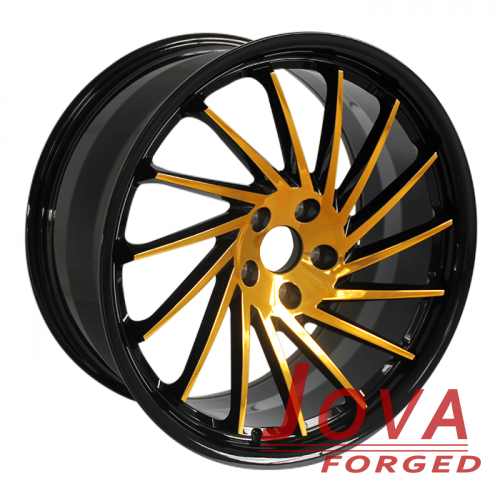 custom wheels for cars gloss black and gold rims oem