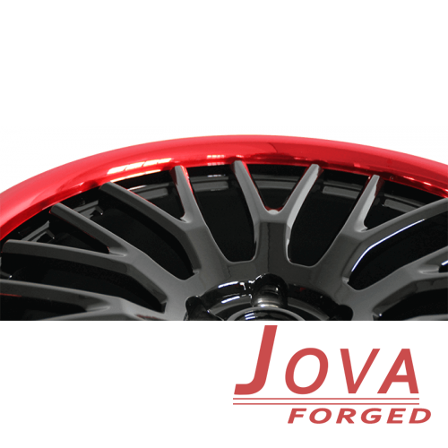 Custom black and red wheels for truck deep dish