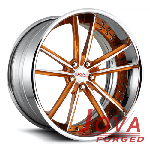 polished aluminum truck wheels forged alloy two piece