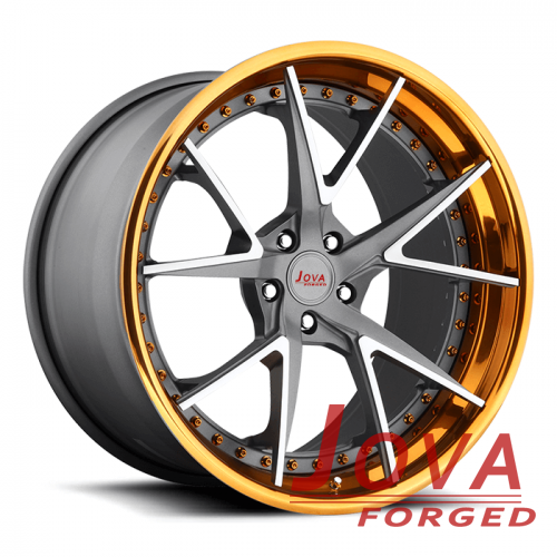 forged wheels with rivets machine face 3-piece