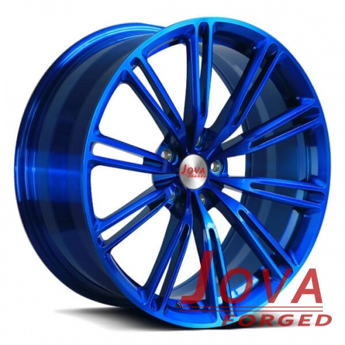 custom bmw staggered wheels blue 5x120 19 inch