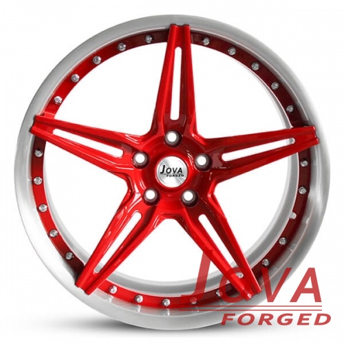 custom forged car rims 2-piece with rivets