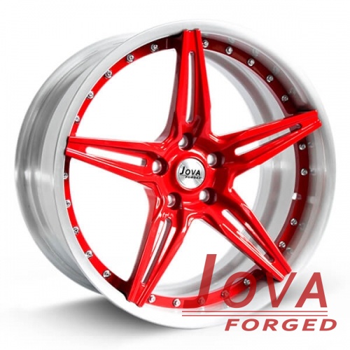 custom forged car rims 2-piece with rivets