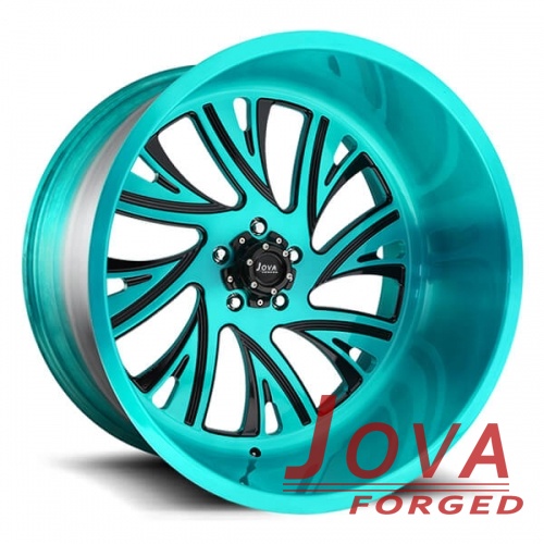 forged aluminum off road wheels blue H monoblock