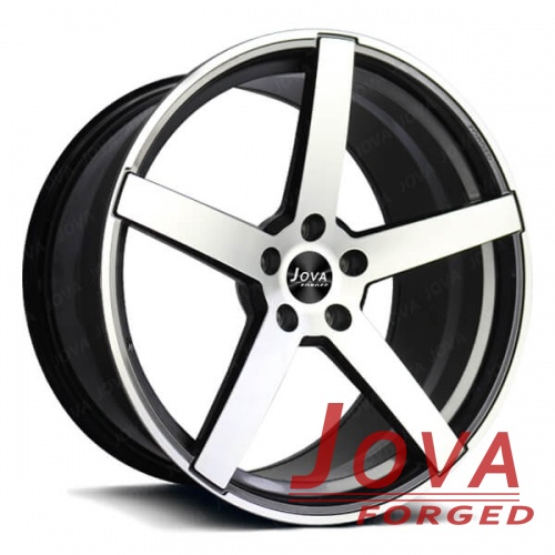 black machined wheels concave rims 5 lug
