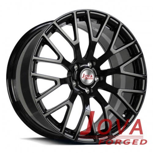 gloss black mustang wheels forged staggered spoke