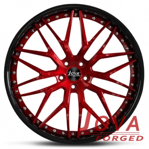 jaguar car wheels forged black and red