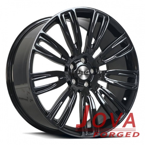black jaguar rims multi spoke forged wheels