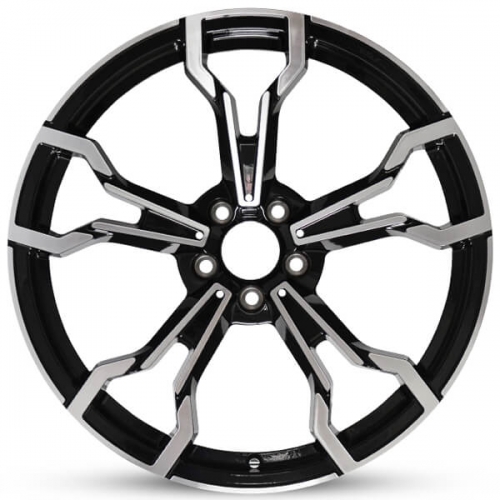 bmw 325i rims black machined staggerd spoke wheels