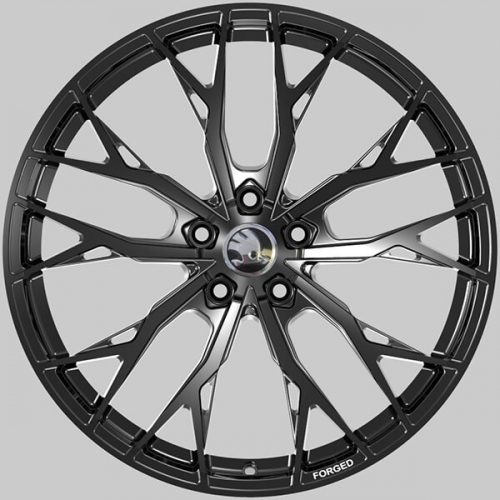 custom skoda wheels black forged aftermarket rims