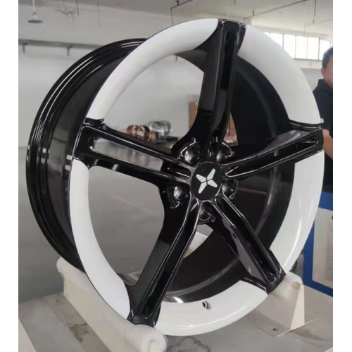 Xpeng wheels p7 custom black wheels with white lip