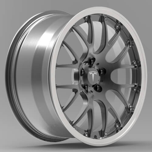 tesla model y aftermarket rims polished lip alloy wheels