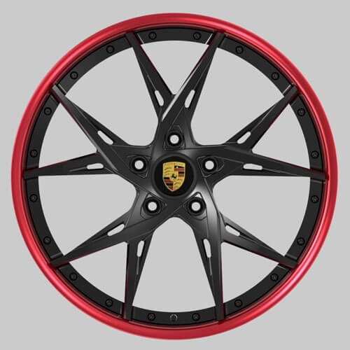 Porsche panamera gts wheels 21 wheels brushed red lip