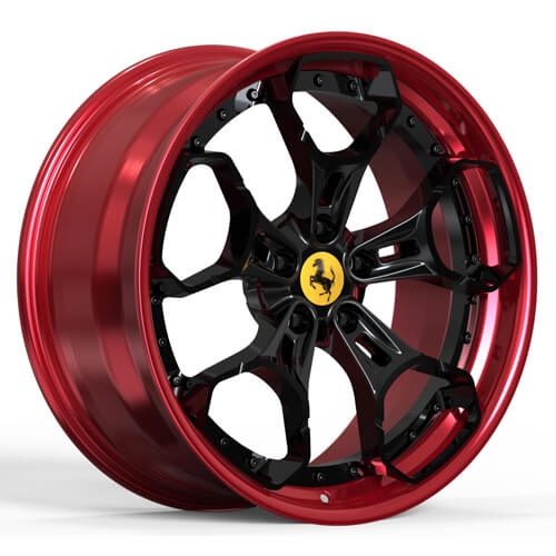 ferrari 488 pista rims ferrari black and red custom wheels