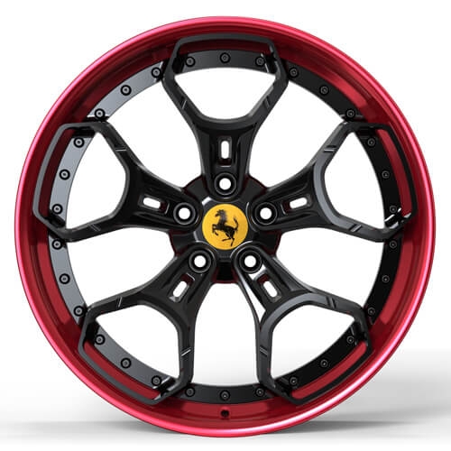 ferrari 488 pista rims ferrari black and red custom wheels