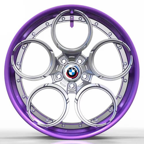 bmw m340 wheels dark purple rims 2 piece