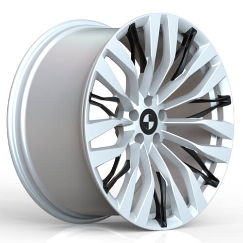 bmw x5 custom rims g05 wheels gloss silver and black