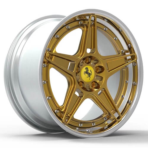 Ferrari 458 gold wheels