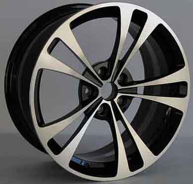 Forged black machine face rims pictures show