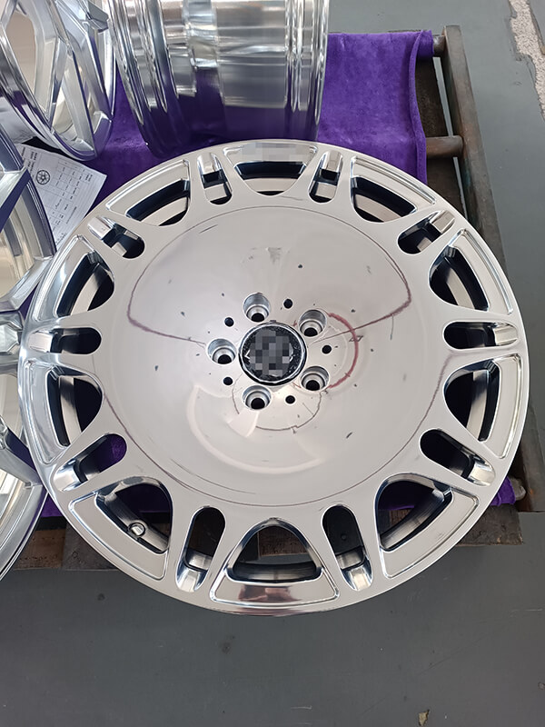 Mercedes S400L polished wheels