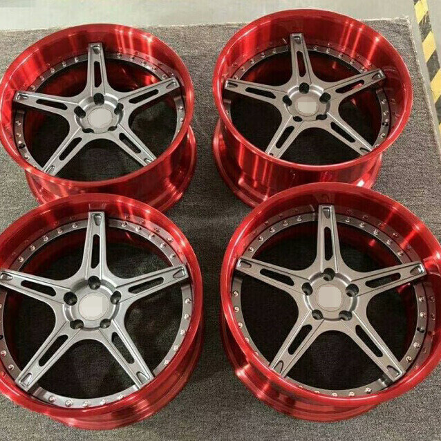 red wheels with grey center