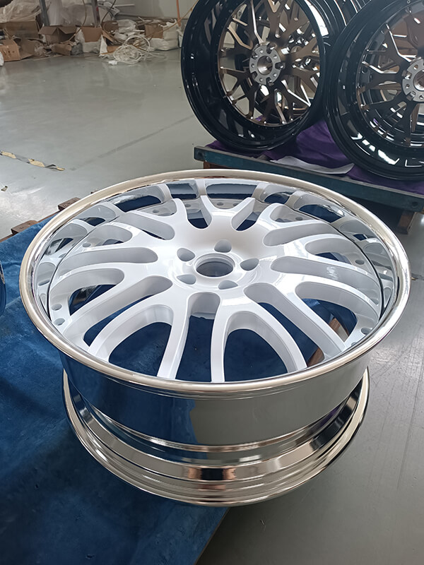 Chrome rims with white center